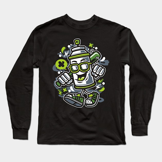 Street aerosol spray can Long Sleeve T-Shirt by Superfunky